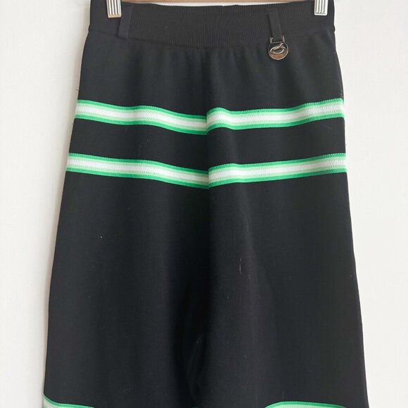 Xander Zhou Flared Knit Stripe Detail High Waist Pants 46/M - Picture 4 of 6